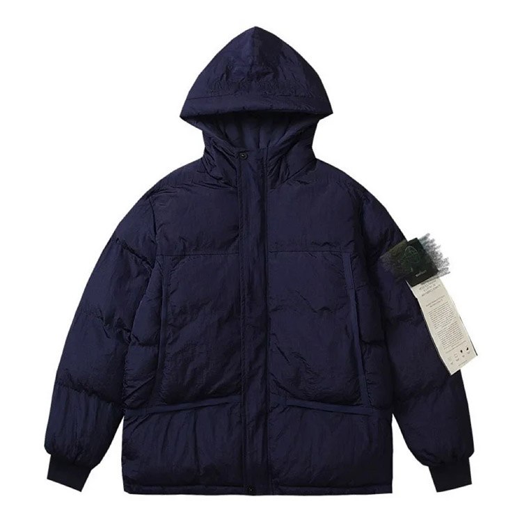 STONE ISLAND Stone Island Jacket Solid Color Logo Patch Hooded Zipper Long Sleeve -4