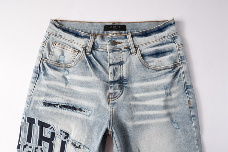 AIMRI new denim shorts shorts straight casual slim pants -3