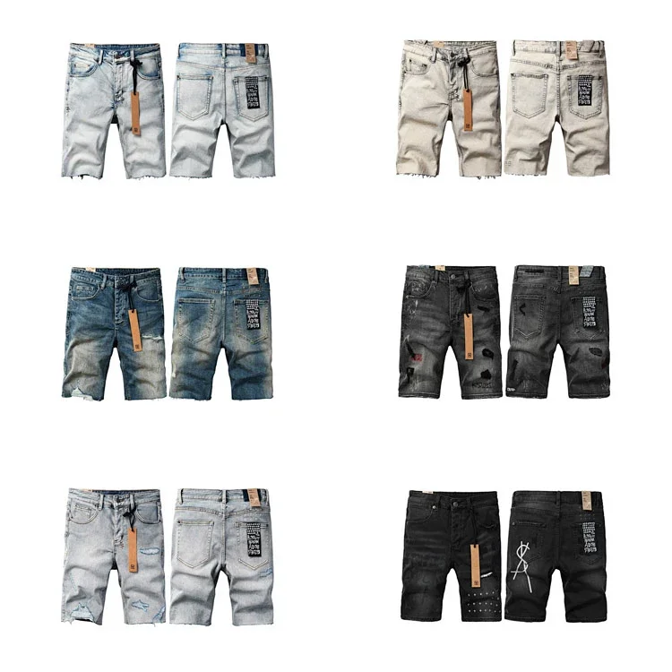  KSUBI ripped patch denim shor