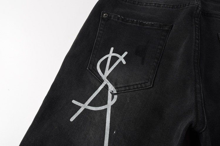  KSUBI ripped patch denim shorts, cropped pants, slim fit -4