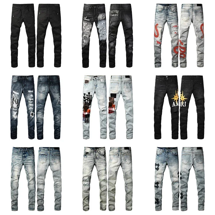 AMIRI new letter LOGO ripped p