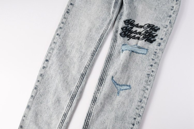 KSUBI washed distressed zipper jeans -4