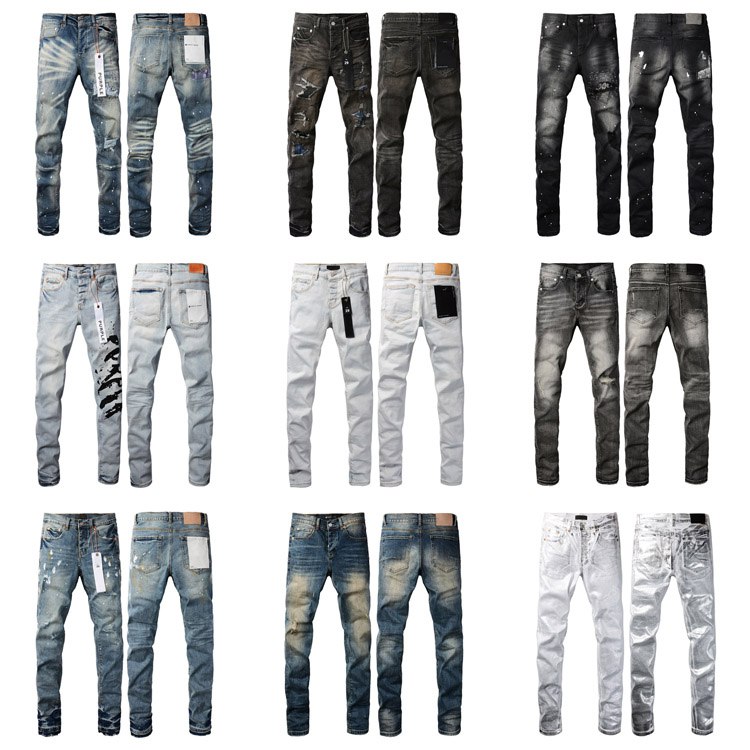 Purple Brand ripped patch distressed slim fit fashion jeans -2