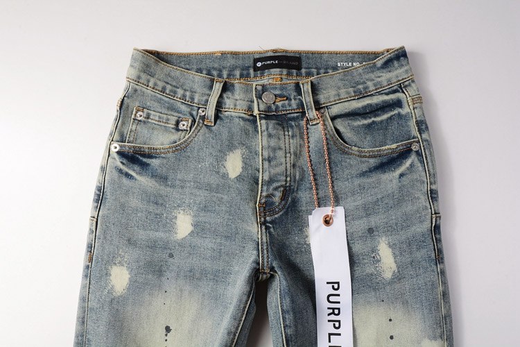 Purple Brand ripped patch distressed slim fit fashion jeans -3