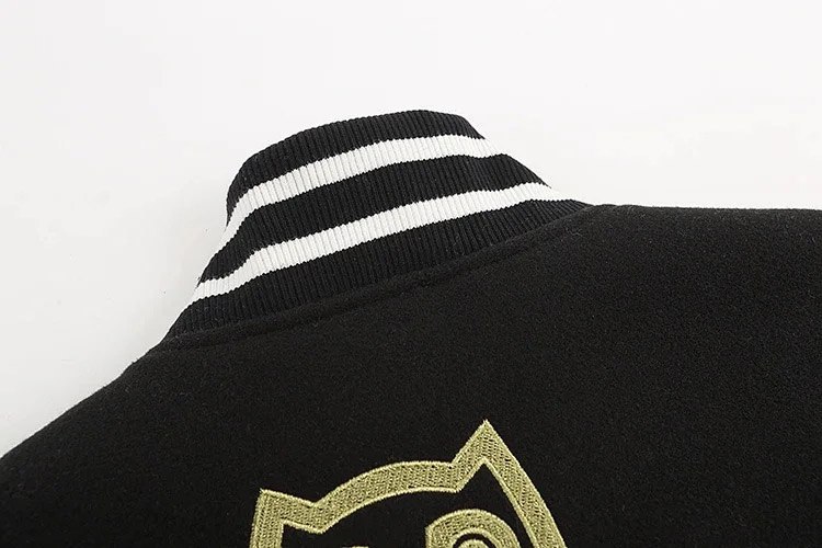 BAPE Colorblock digital embroidered patch baseball jacket -3