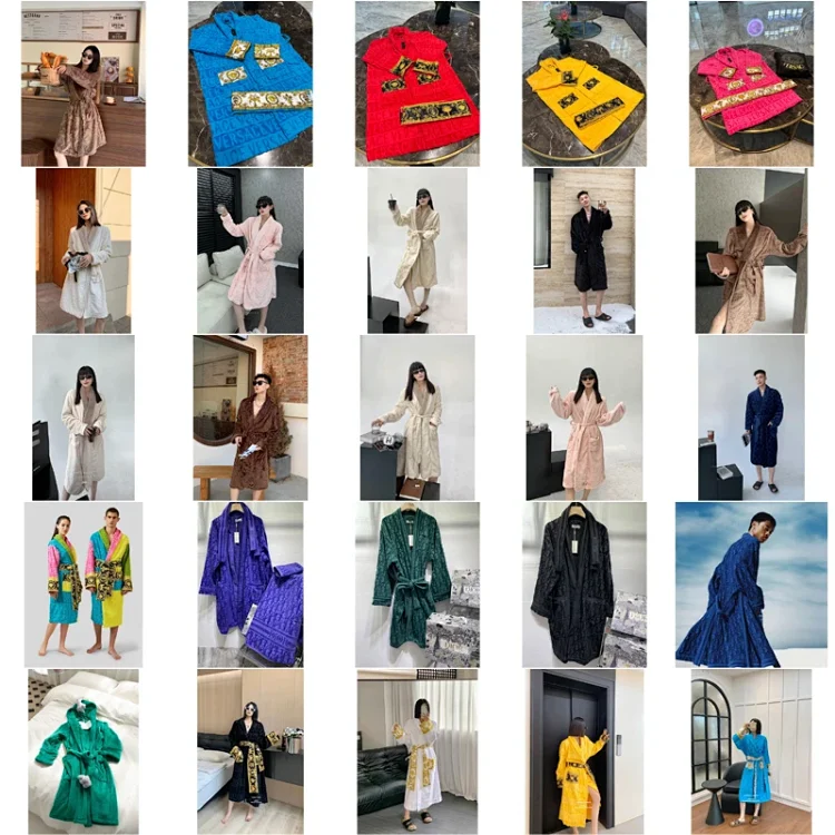  Dior Versace pure cotton absorbent terry cloth bathrobe